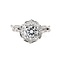 Diamond (0.19 ctw) vintage halo bridal setting with band, 14k white gold