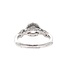 Diamond (0.37 ctw) twist setting CZ ctr 14k white gold 4.1 gr
