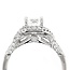 Diamond (0.37 ctw) twist setting CZ ctr 14k white gold 4.1 gr