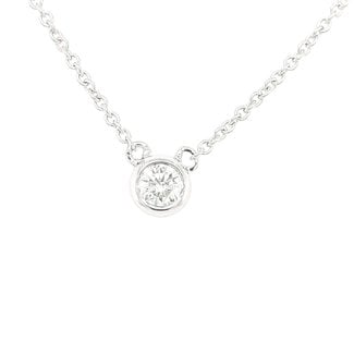 Diamond (0.14ct) bezel set pendant necklace