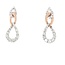 Diamond rope and loop dangle earrings
