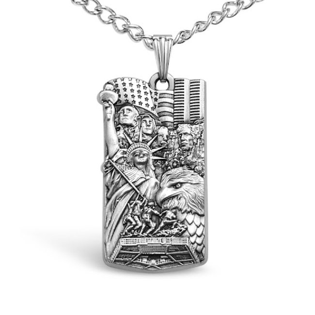 Hero Medal Dog Tag Pendant