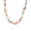 16" Multi color cultured pearl (9-10mm) strand 14k white gold