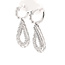 Diamond  tear-drop dangle earrings, 14k white gold