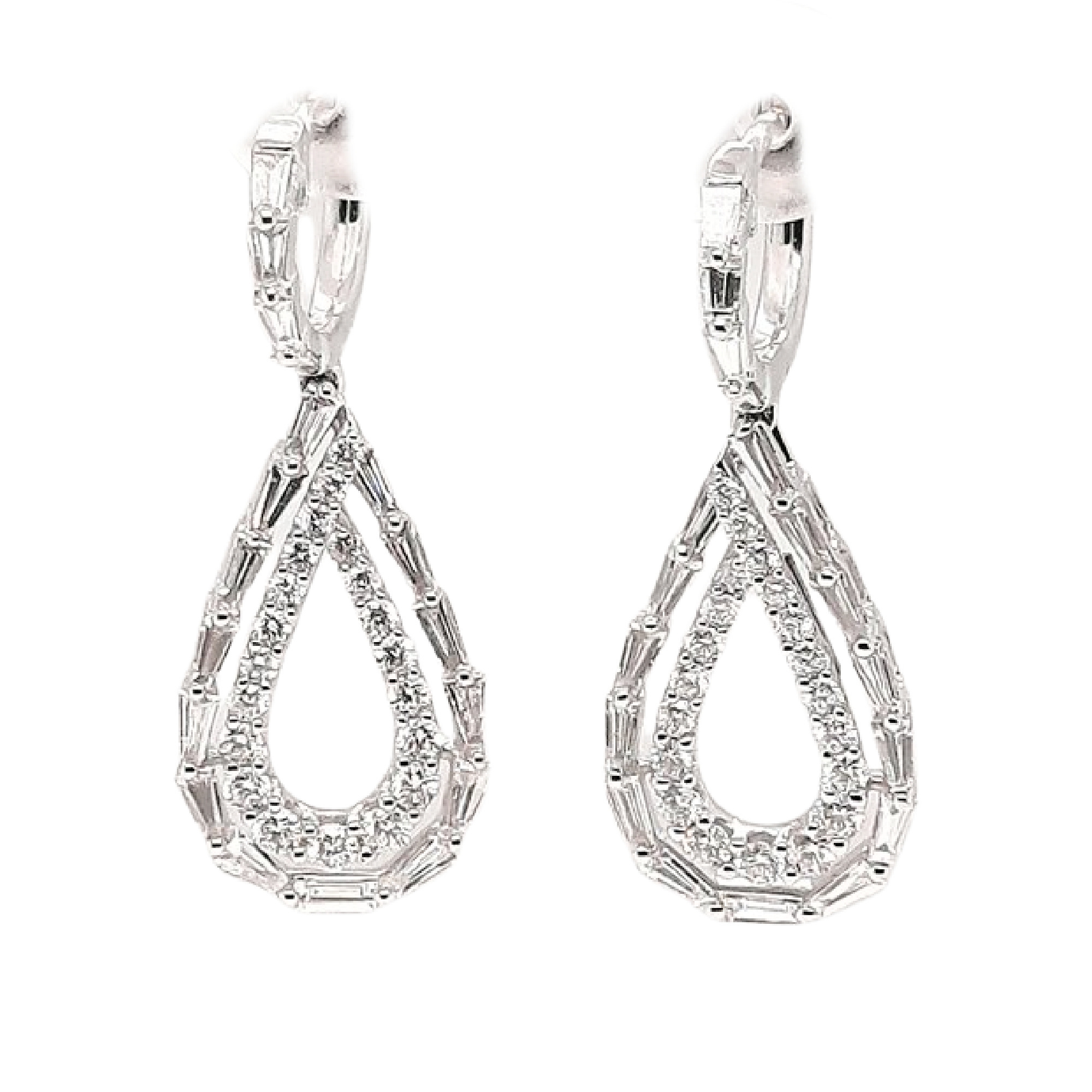 Gold diamond deals teardrop earrings