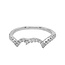 Diamond (0.23 ctw) contour band 14k white gold 1.9 gr