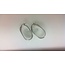 14k white gold oval wide twisted hoop earrings 3.0gr