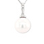 Pearl (10mm) pendant 14k white gold