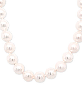 Pearl (7.5mm) necklace 16"  14k white gold