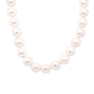 Akoya Pearl (7.5mm) necklace 16"  14k white gold