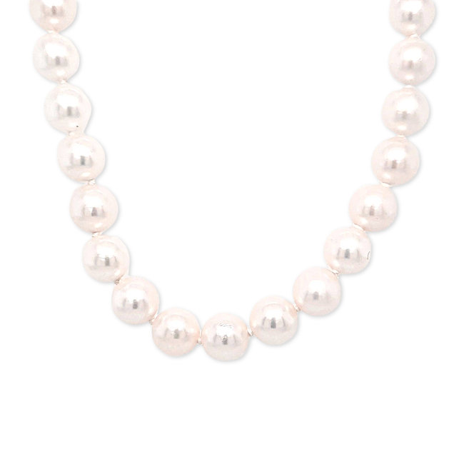 Akoya Pearl (7.5mm) necklace 16"  14k white gold