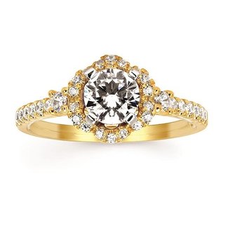 Diamond (0.36 ctw) bridal setting 14k yellow gold