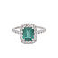 Emerald and Diamond Ring (1.27 - 0.62 ctw)