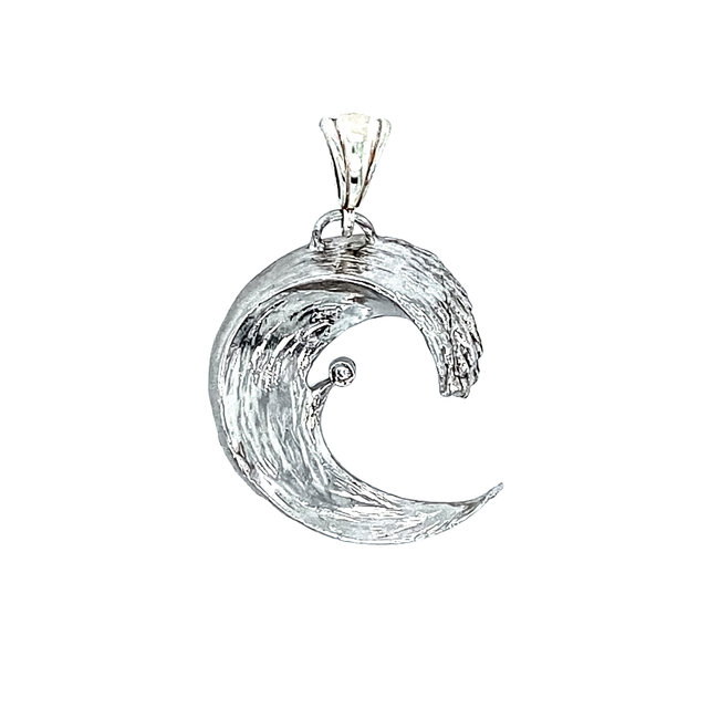 TQ Original diamond (0.05 ct) "Wave" pendant, sterling silver