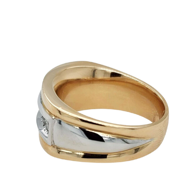 Diamond(0.50ctw) channel set men's band, 14k yellow gold