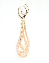 Mesh leverback dangle earrings 18k yellow gold 5.5gr