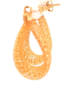 Mesh loop earrings 18k yellow gold 6.8gr