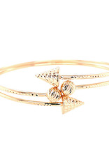 Sphere & cone flexible bangle bracelet 18k yellow gold 9.5gr