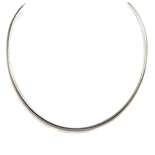 Flexible round omega type necklace 18k yellow gold 5.0gr