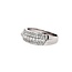 Diamond (0.85ctw) raised center pave band 18k white gold