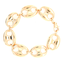 Polished puffy link bracelet 18k yellow gold 23.1gr