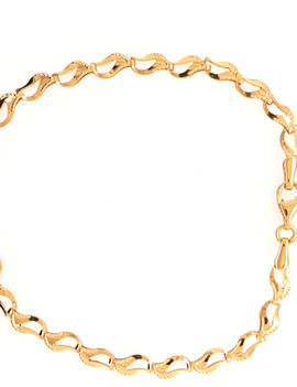 Wavy link bracelet 18k yellow gold 2.6gr
