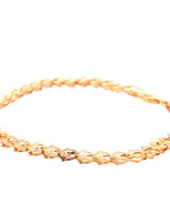 Flat fancy link bracelet 18k yellow gold 3.5gr