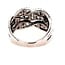 Diamond (1.42 ctw) twist wide band ring 18k white gold 5.91gr