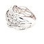 Diamond (1.42 ctw) twist wide band ring 18k white gold 5.91gr