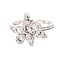 Diamond floral fashion ring 18k white gold