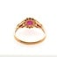 Ruby (0.89 ctr 1.06 ctw) & diamond ( 0.22 ctw ) ring 14k yellow gold 2.1gr