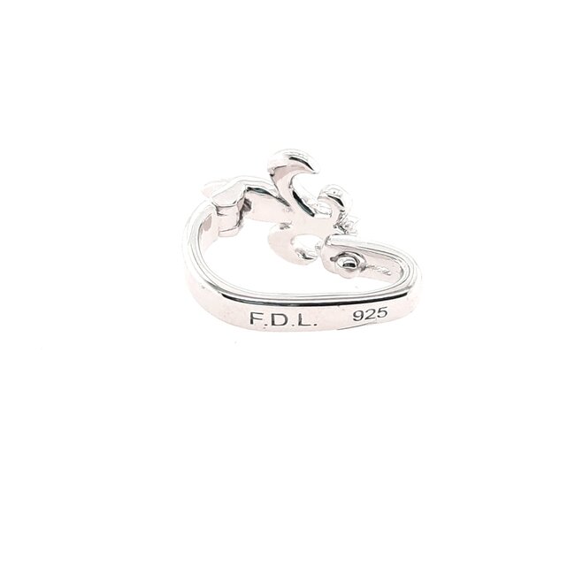 Fleur-de-Lis pendant bail sterling silver