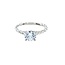 14k white gold rope solitaire setting cz ctr 2.3 gr
