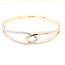 Diamond (0.50ctw) bangle bracelet, 14k yellow & white gold