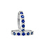 Blue Sapphire Hoop Earrings with Diamond