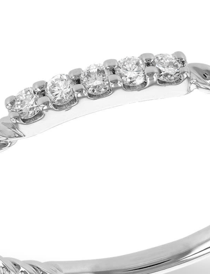 Diamond (0.10ctw) stackable ring, 14k white gold