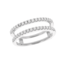 Diamond(0.33ctw) double row guard, 14k white gold 4.5 gr