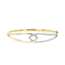 Diamond (0.50ctw) bangle bracelet, 14k yellow & white gold