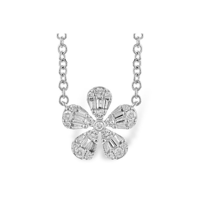 Mini Daisy Necklace with Diamond Center for Women | Jennifer Meyer