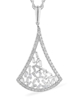 Diamond (0.50ctw) fashion necklace with chain, 14k white gold
