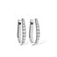 Diamond (0.25ctw) oval hoop earrings, 14k white gold