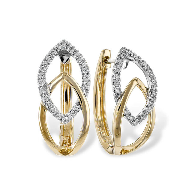 Diamond (0.25ctw) spire earrings, 14k yellow gold