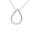 Diamond (1.00 ctw) open pear shape pendant 14k white gold