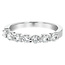 Diamond (0.75 ctw) 7 stone band, 14k white gold 2.9 gr