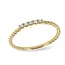 Diamond (0.10ctw) rope stackable ring, 14k yellow gold 1.1 gr