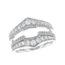 Diamond (1.00ctw) graduated ring guard, 14k white gold