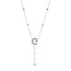 diamond moon "y" style necklace 14k white gold