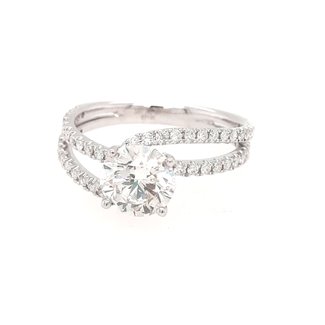 Diamond (0.45 ctw) no ctr bridal setting 14k white gold