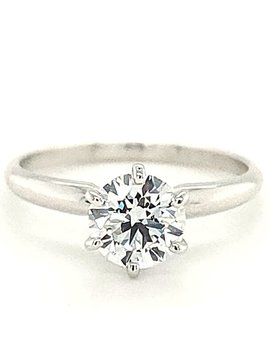 Diamond (1.06ct) lab grown solitaire ring 14k white gold