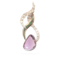 Free form purple sapphire & diamond pendant (2ctw) 14kwhite gold